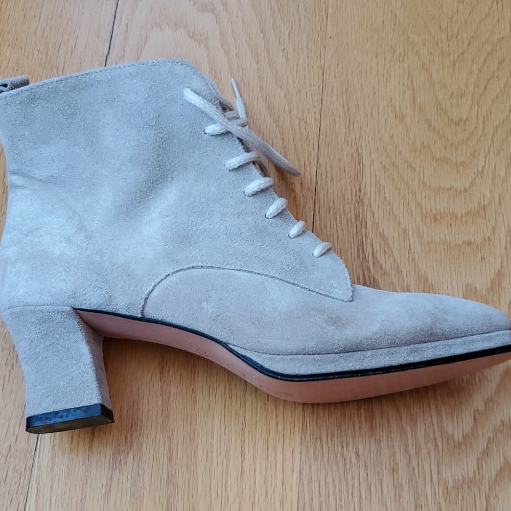 Suede Heeled Booties - Picture 6 of 15